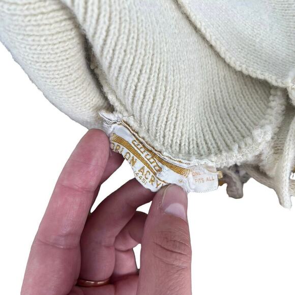 Vintage 70’s Poncho Knit Bird Print Gold‎ Purple OSFA - Picture 7 of 8